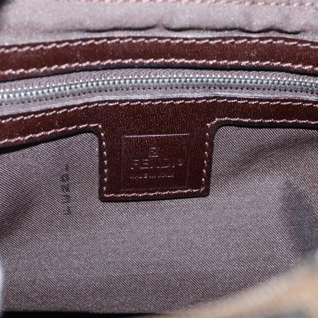 Fendi Brown Zucca Rounded Baguette
