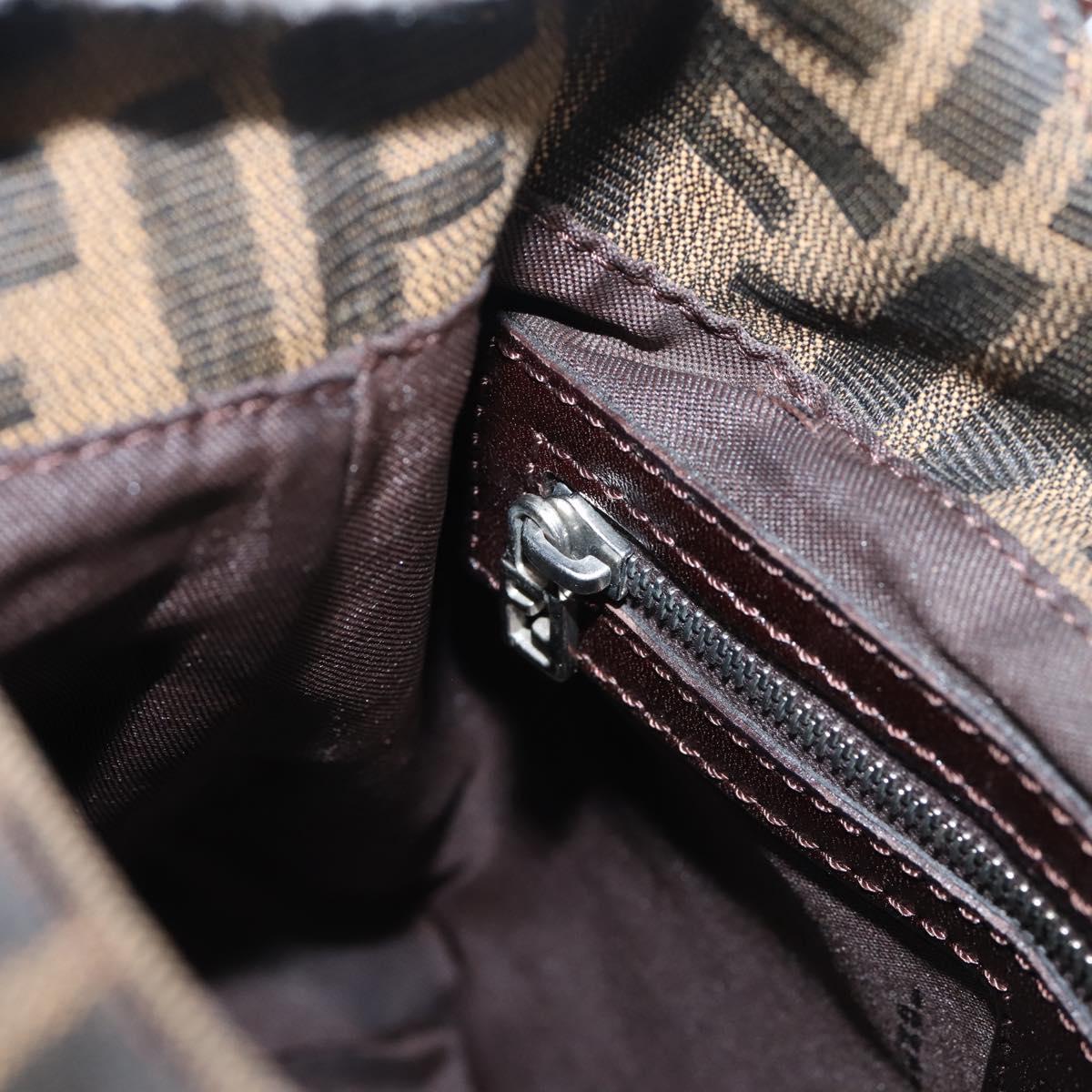 Fendi Brown Zucca Rounded Baguette