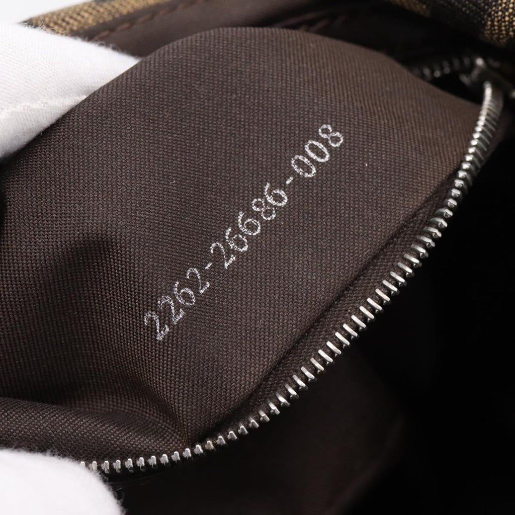 Fendi Brown Zucca Rounded Baguette