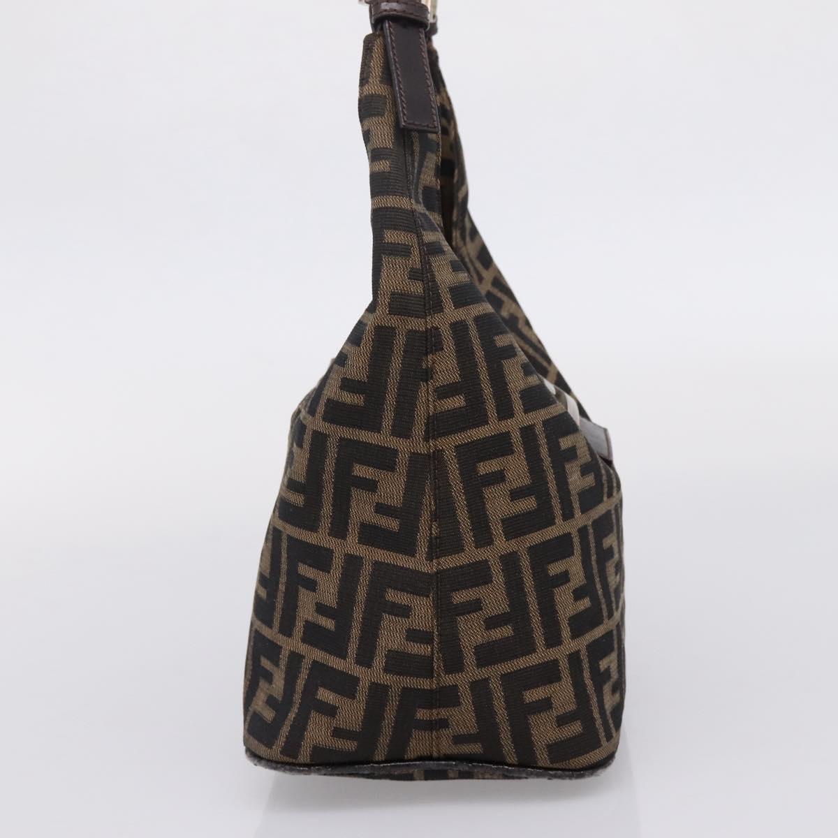 Fendi Brown Zucca Rounded Baguette