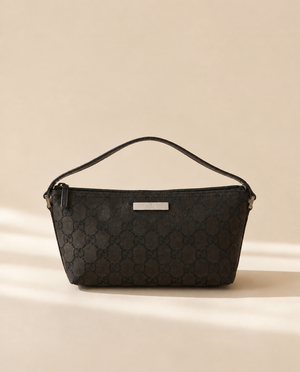 Gucci Black Monogram Boat Pochette