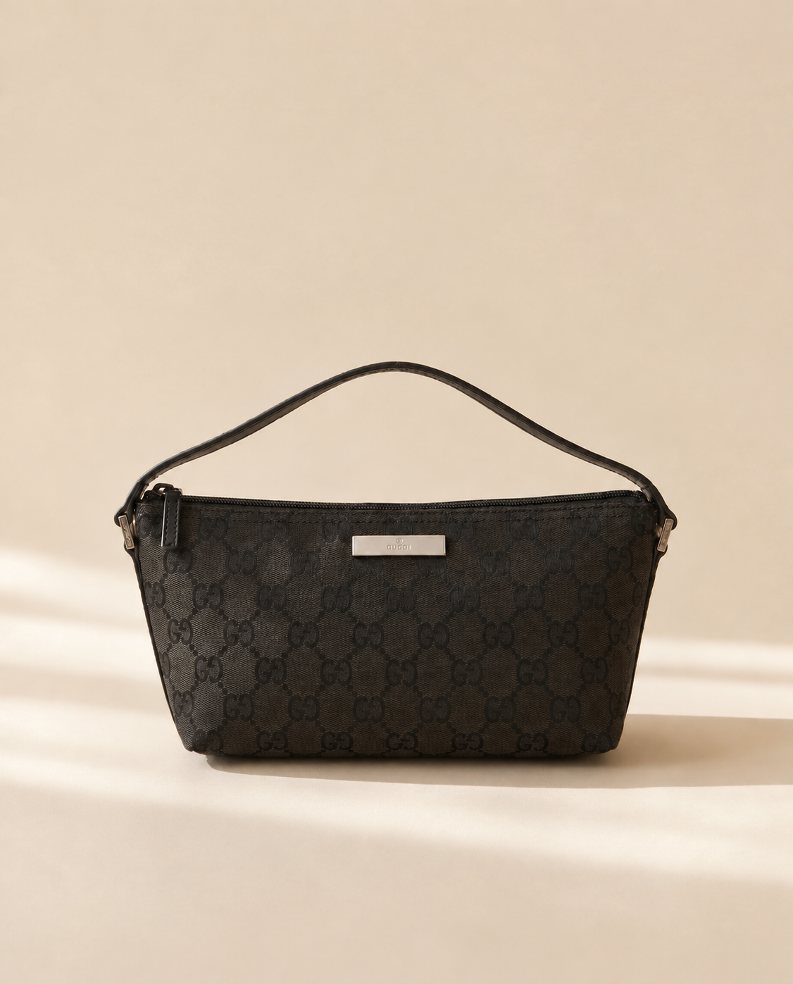 Gucci Black Monogram Boat Pochette