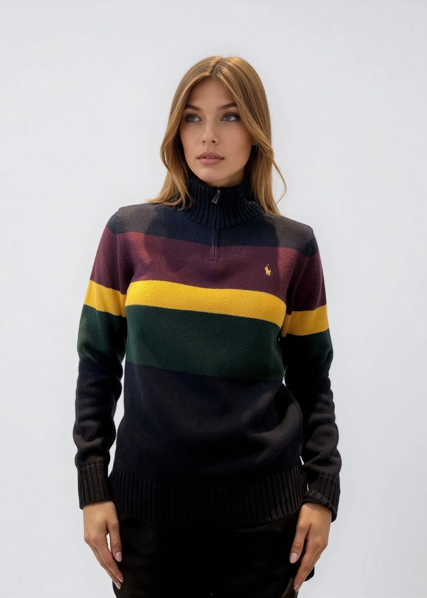 Polo Ralph Lauren Colorblock Quarterzip Sweater