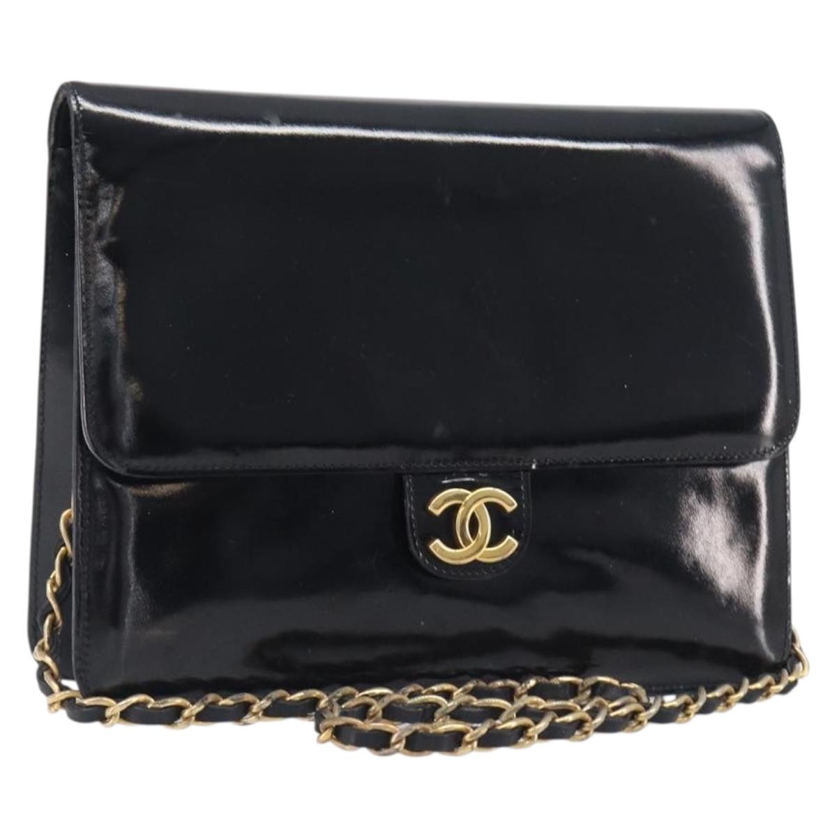 Chanel Black Patent Flap Bag