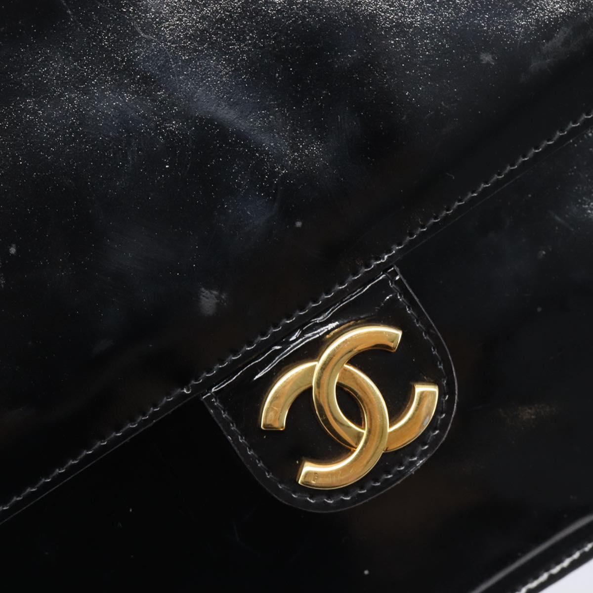 Chanel Black Patent Flap Bag