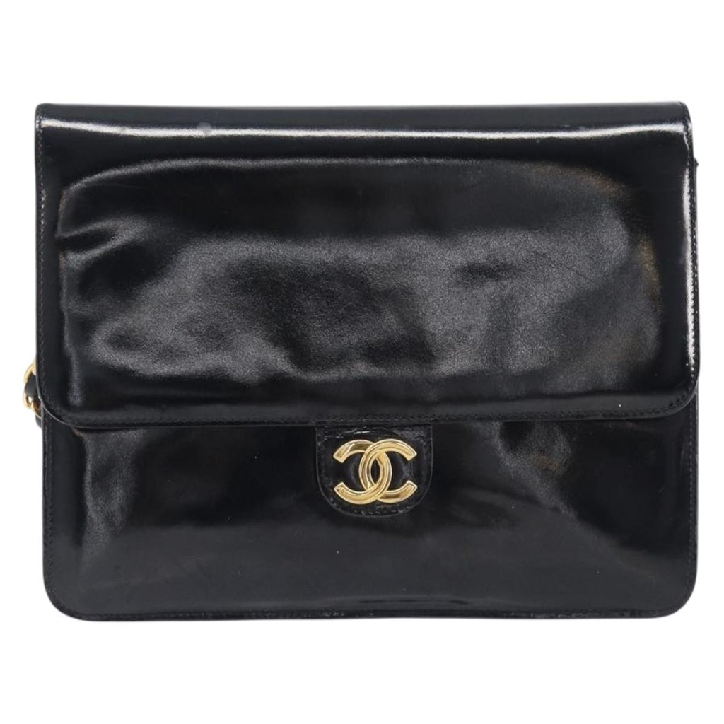Chanel Black Patent Flap Bag
