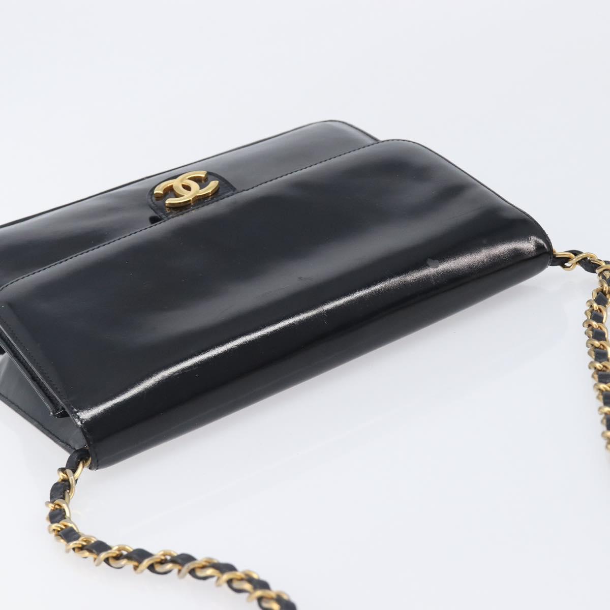 Chanel Black Patent Flap Bag