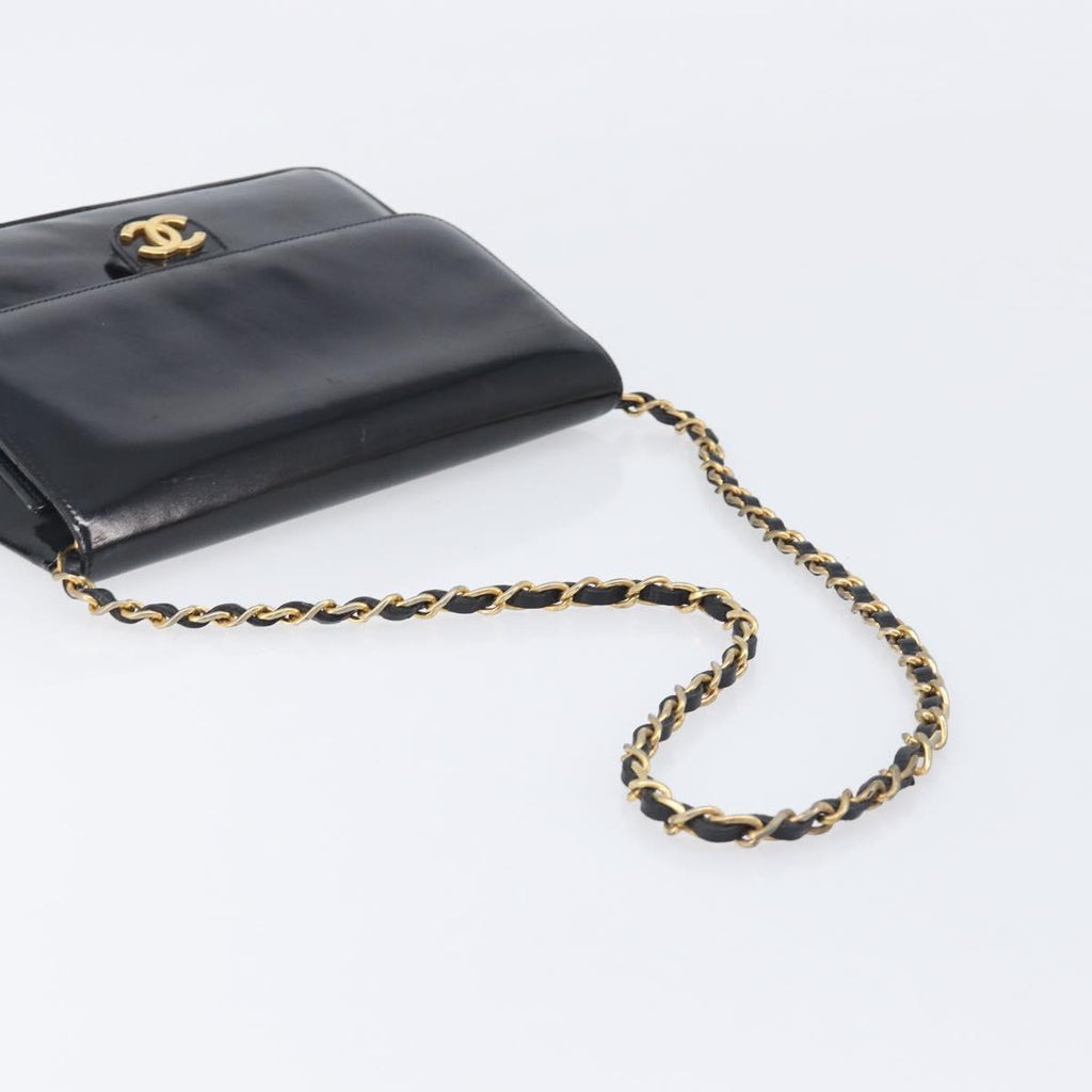 Chanel Black Patent Flap Bag
