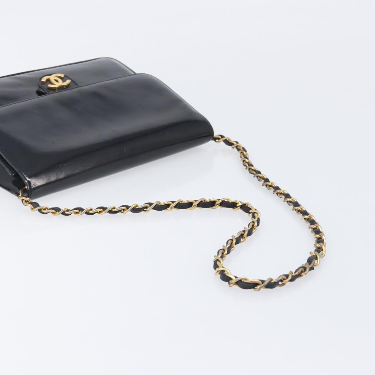 Chanel Black Patent Flap Bag