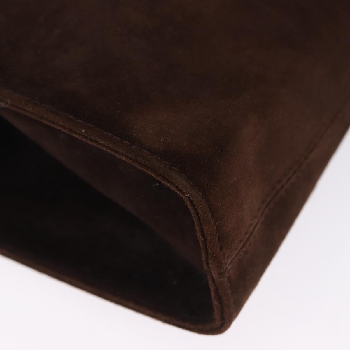 Ferragamo Brown Suede Shoulder Bag