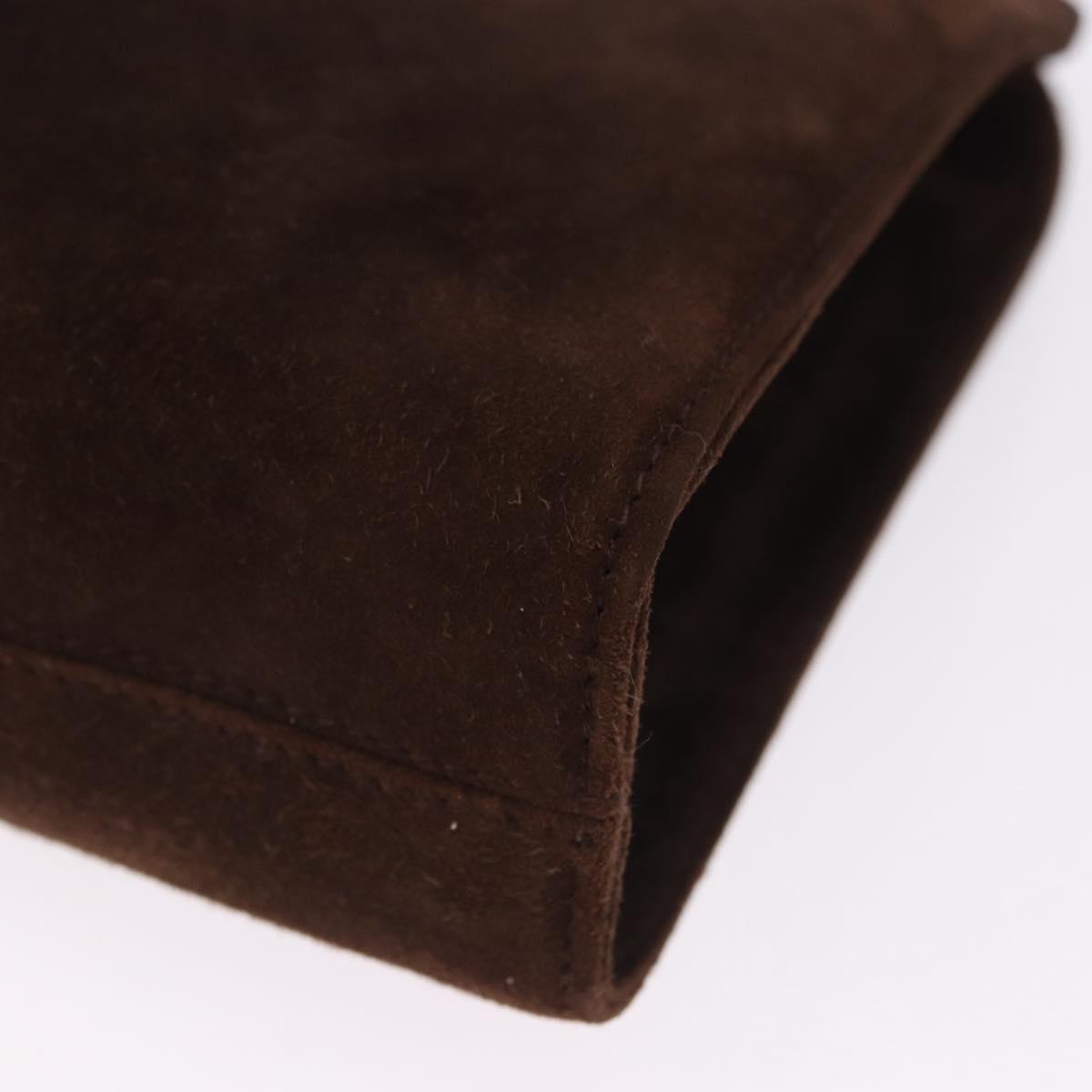 Ferragamo Brown Suede Shoulder Bag