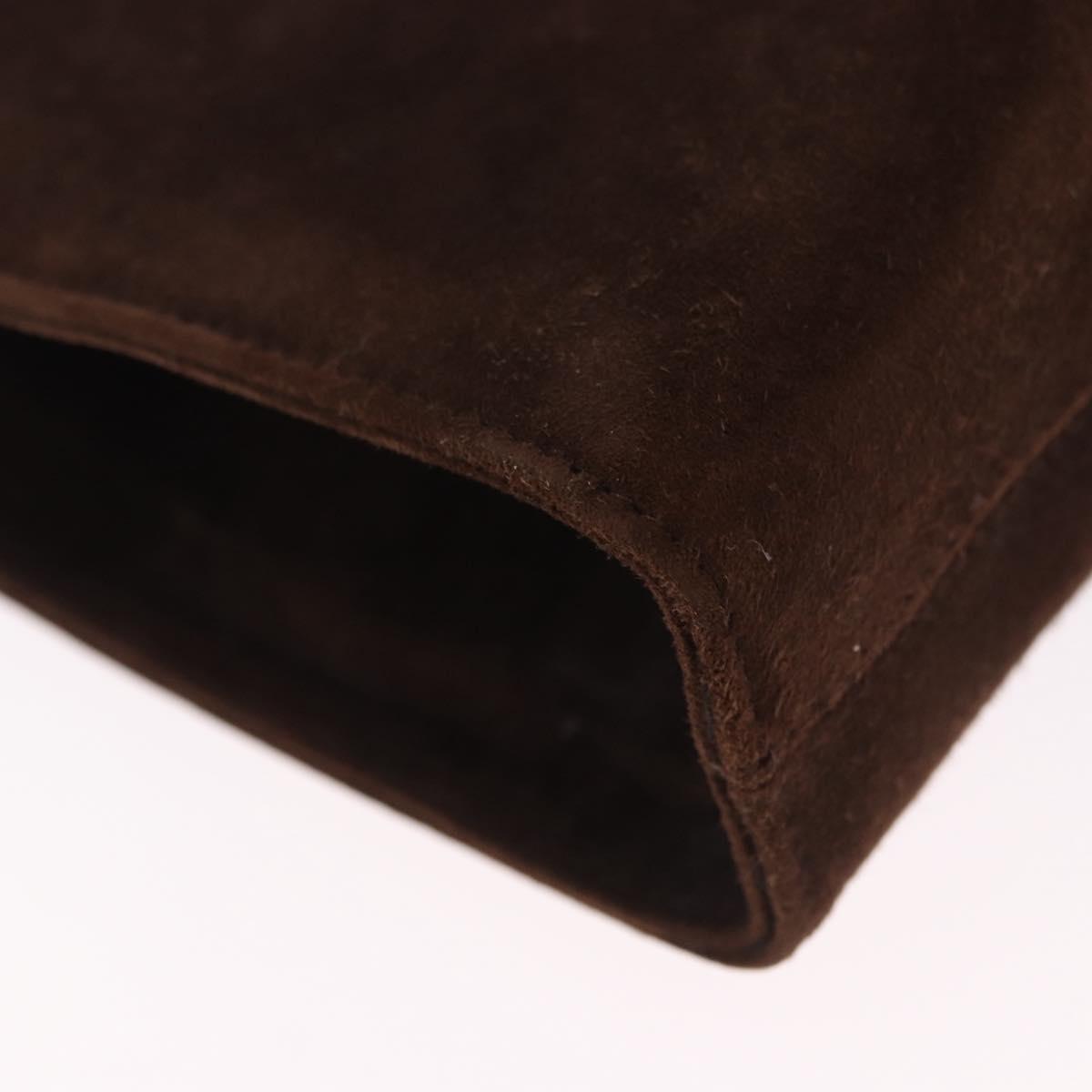 Ferragamo Brown Suede Shoulder Bag