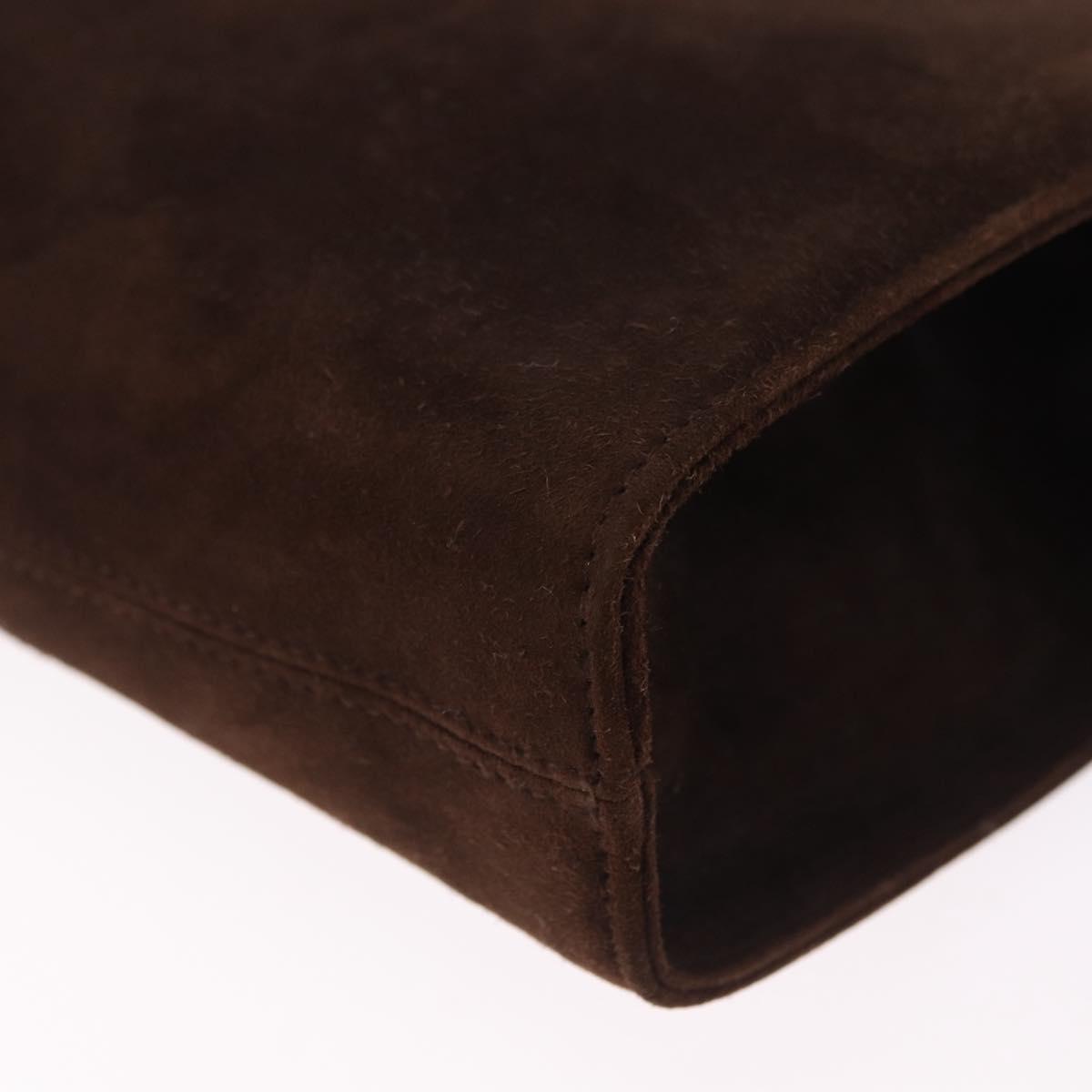 Ferragamo Brown Suede Shoulder Bag