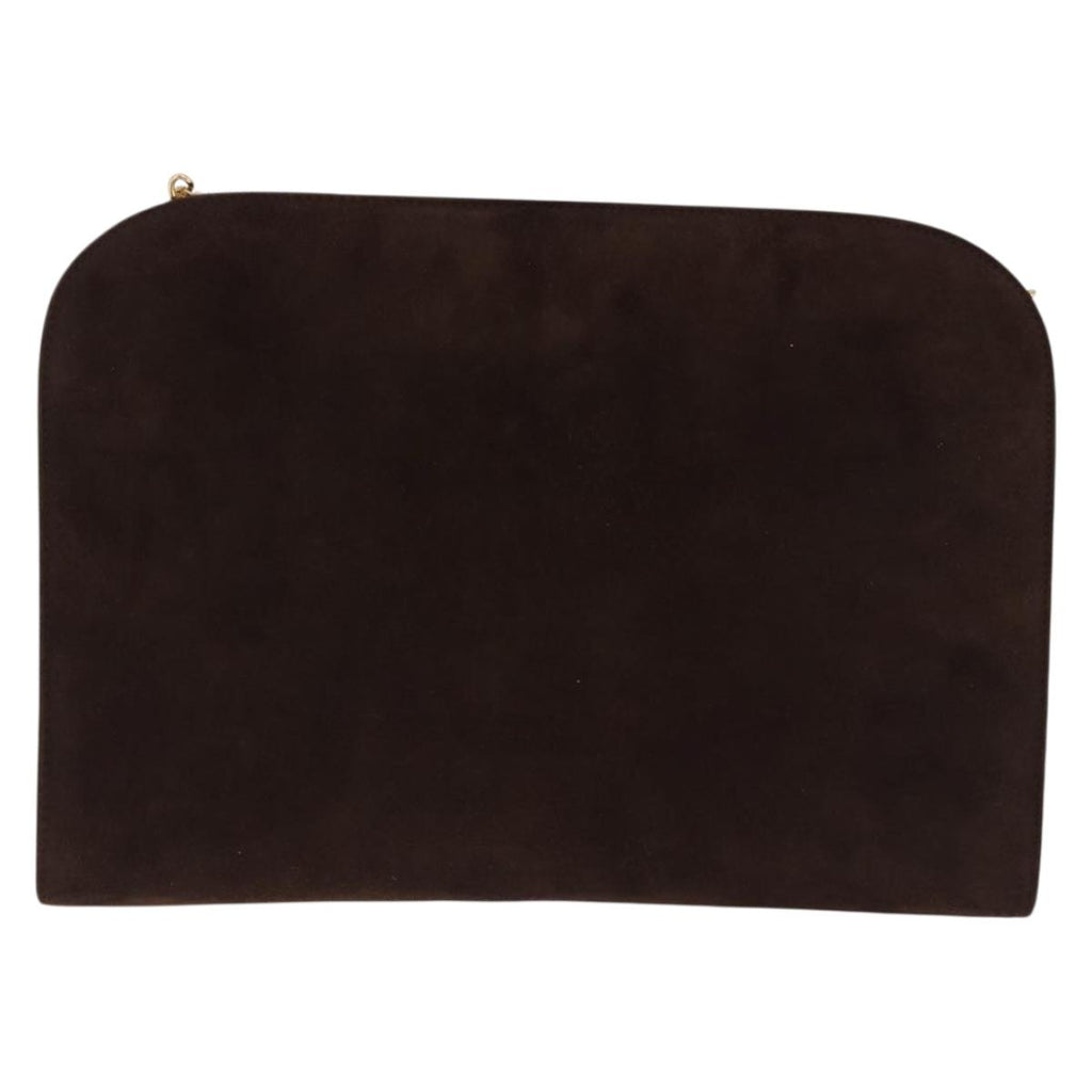 Ferragamo Brown Suede Shoulder Bag