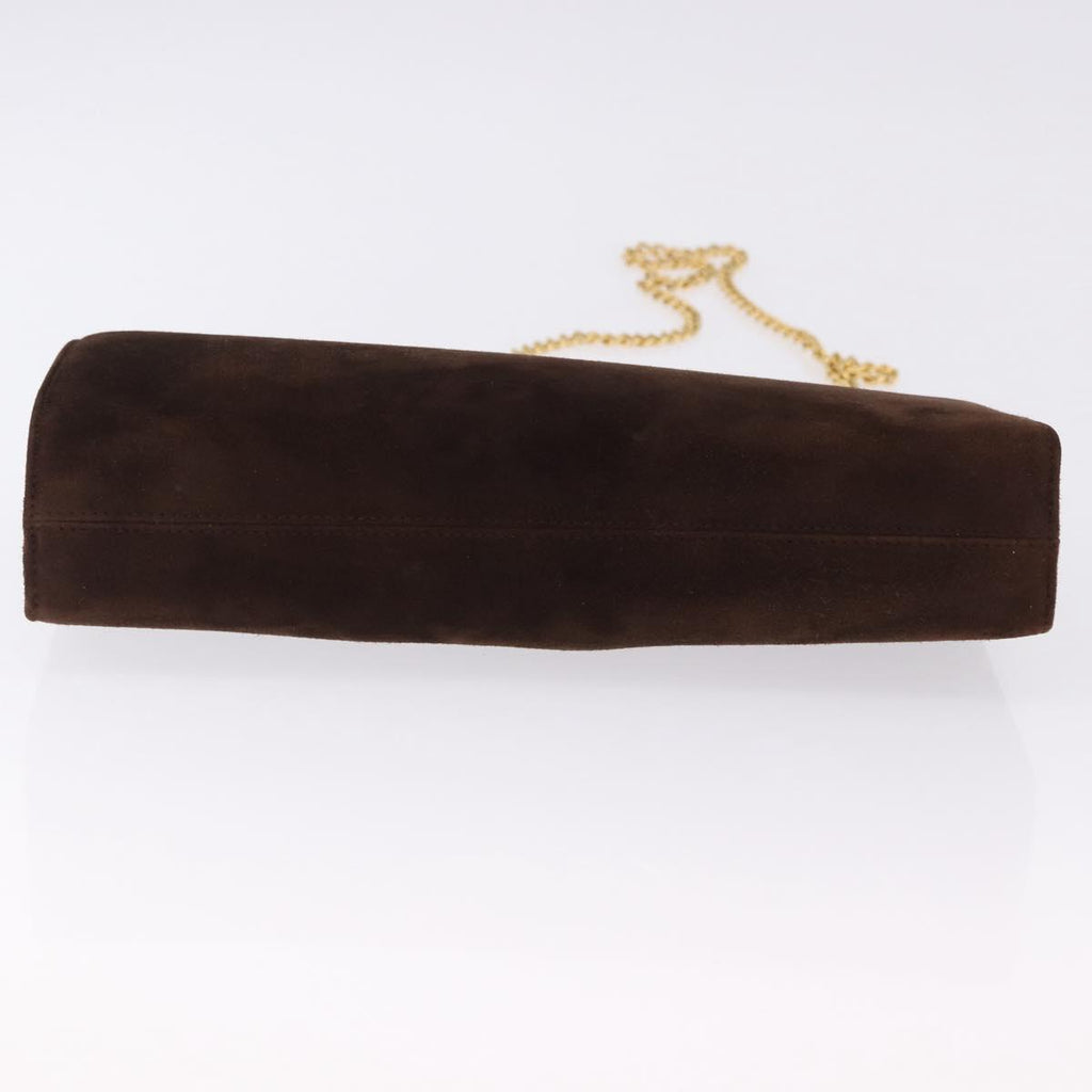 Ferragamo Brown Suede Shoulder Bag