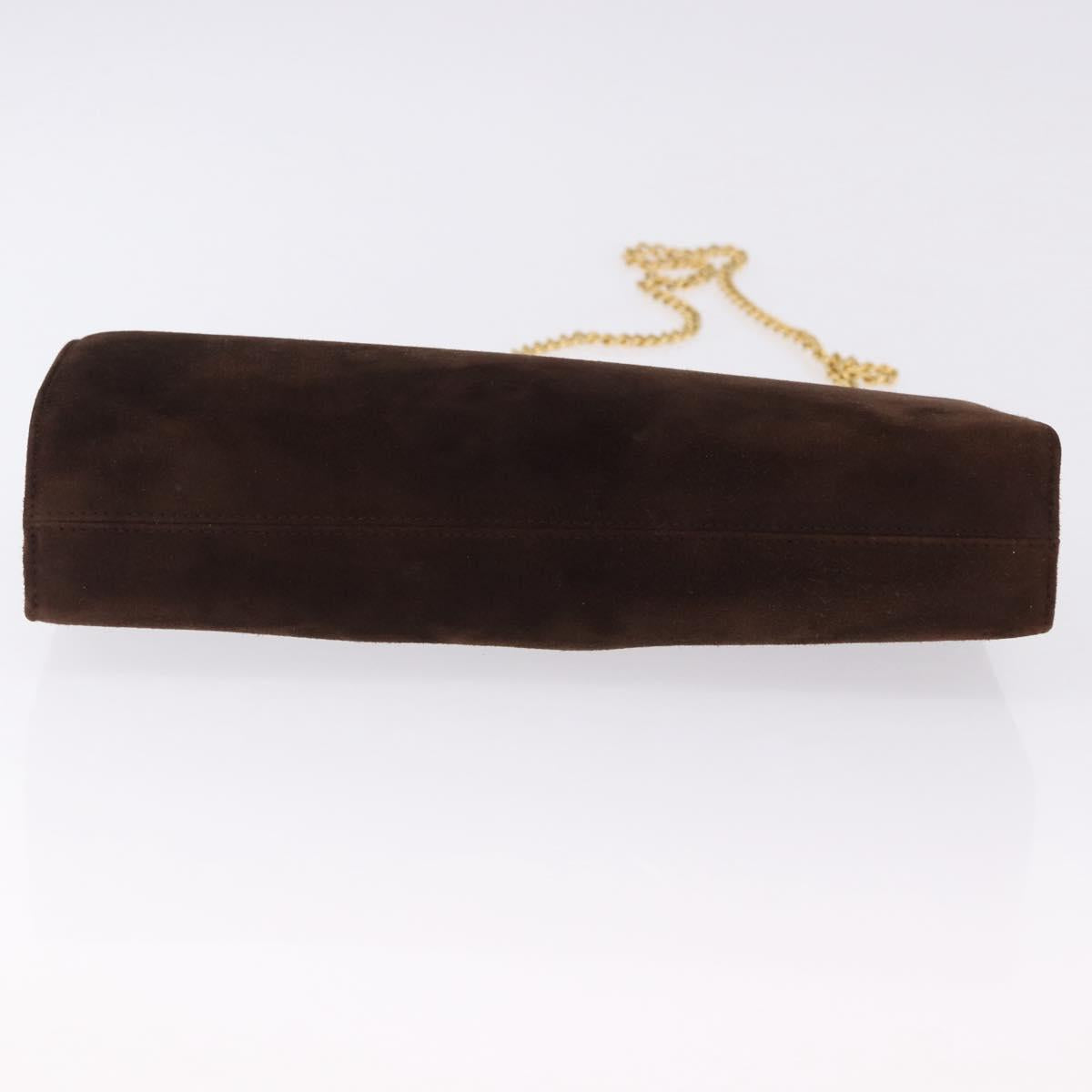 Ferragamo Brown Suede Shoulder Bag