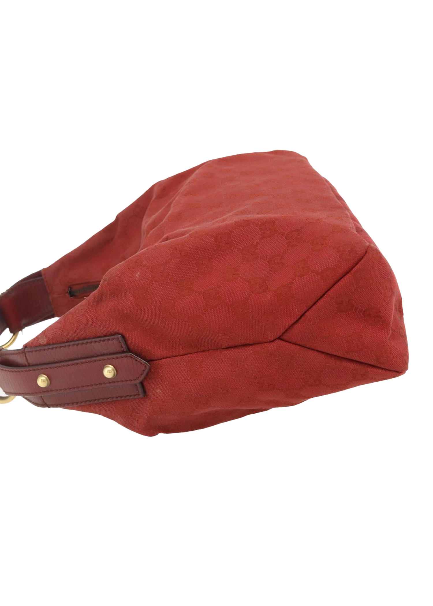 Gucci Red Horsebit Hobo Bag