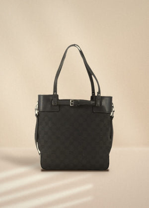 Gucci Black GG Canvas Tote