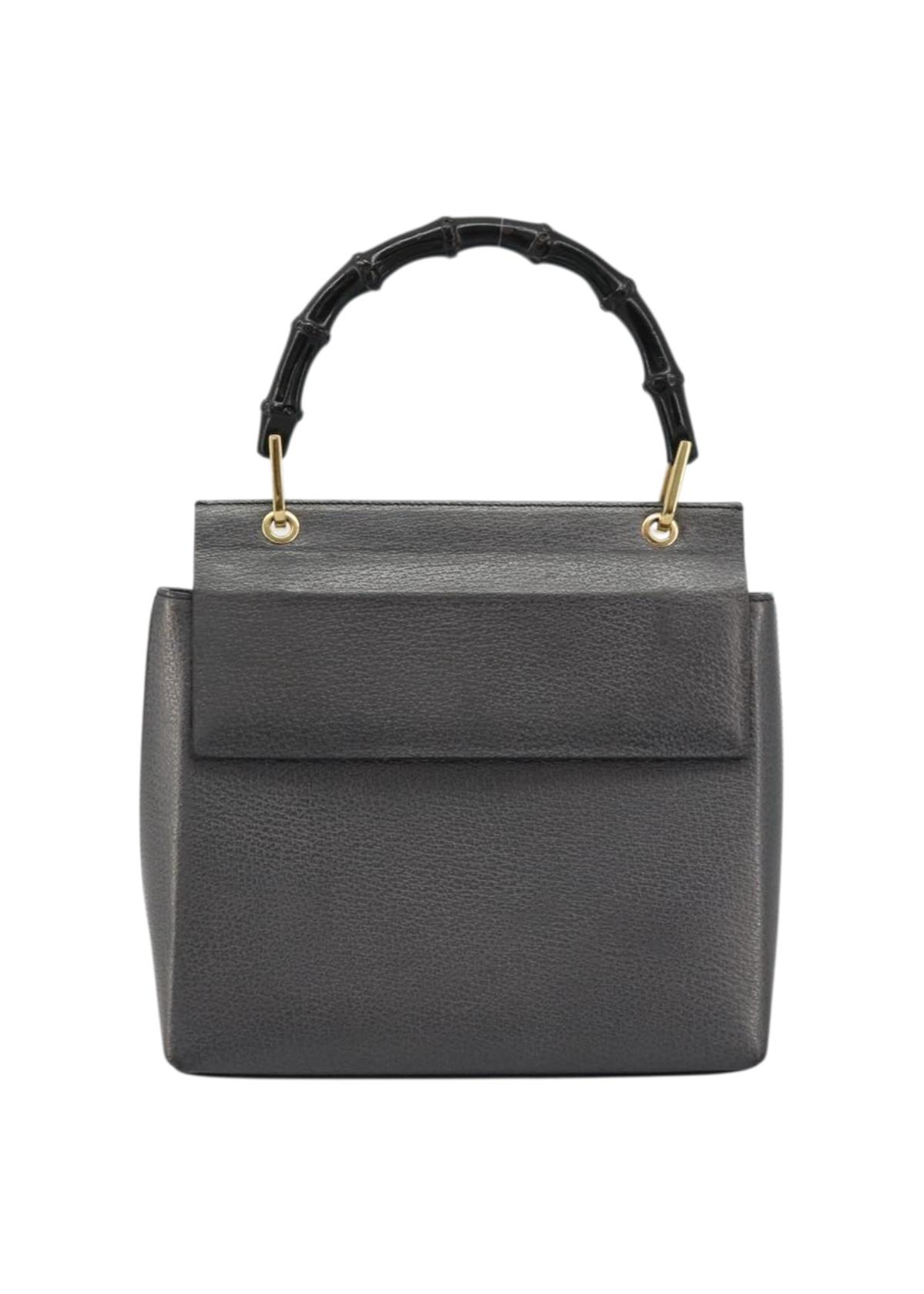Gucci Black Bamboo Handbag
