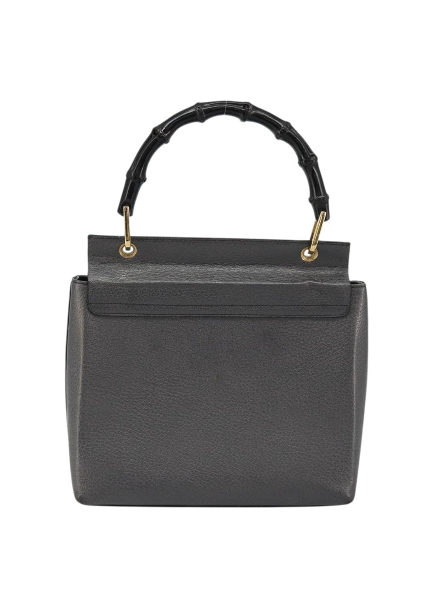 Gucci Black Bamboo Handbag