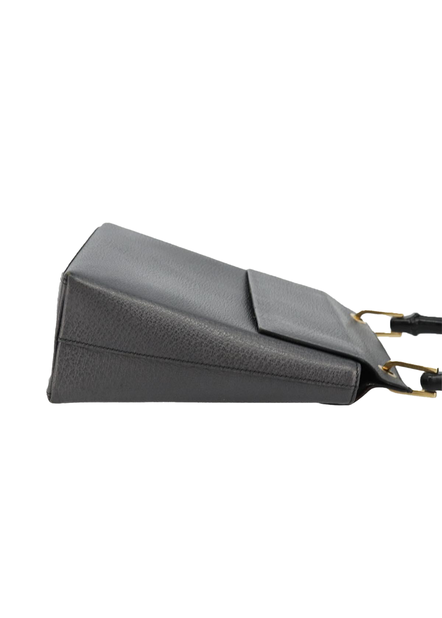 Gucci Black Bamboo Handbag