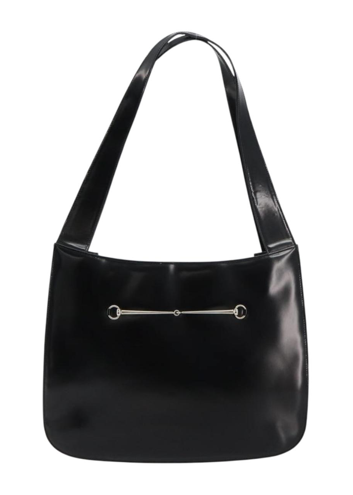 Gucci Black Leather Horsebit Tote