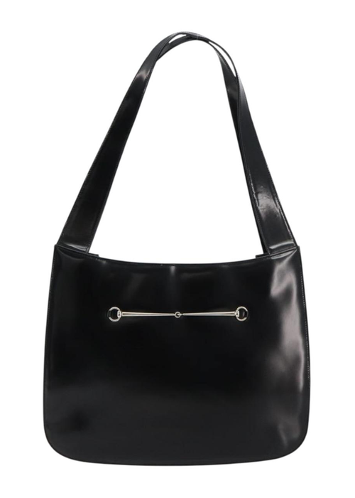 Gucci Black Leather Horsebit Tote