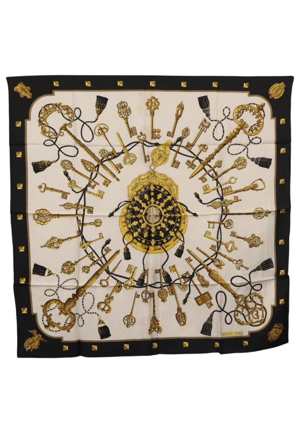 Hermès Carre 90 Silk "Les Cles" Scarf