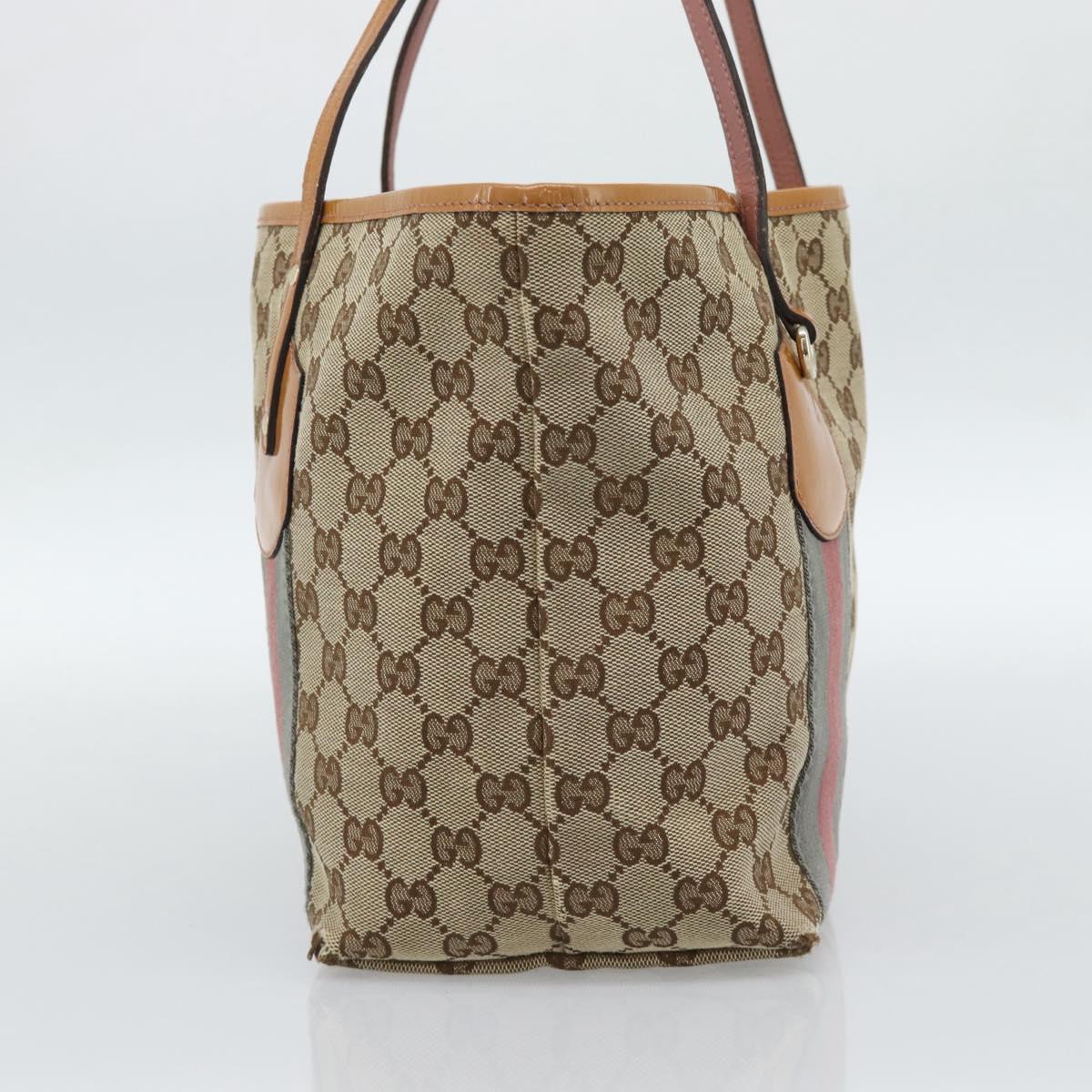 Gucci Brown Monogram Striped Tote