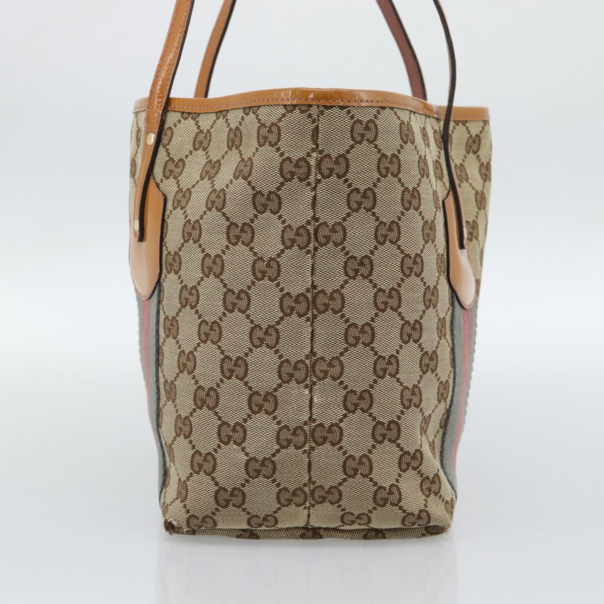 Gucci Brown Monogram Striped Tote