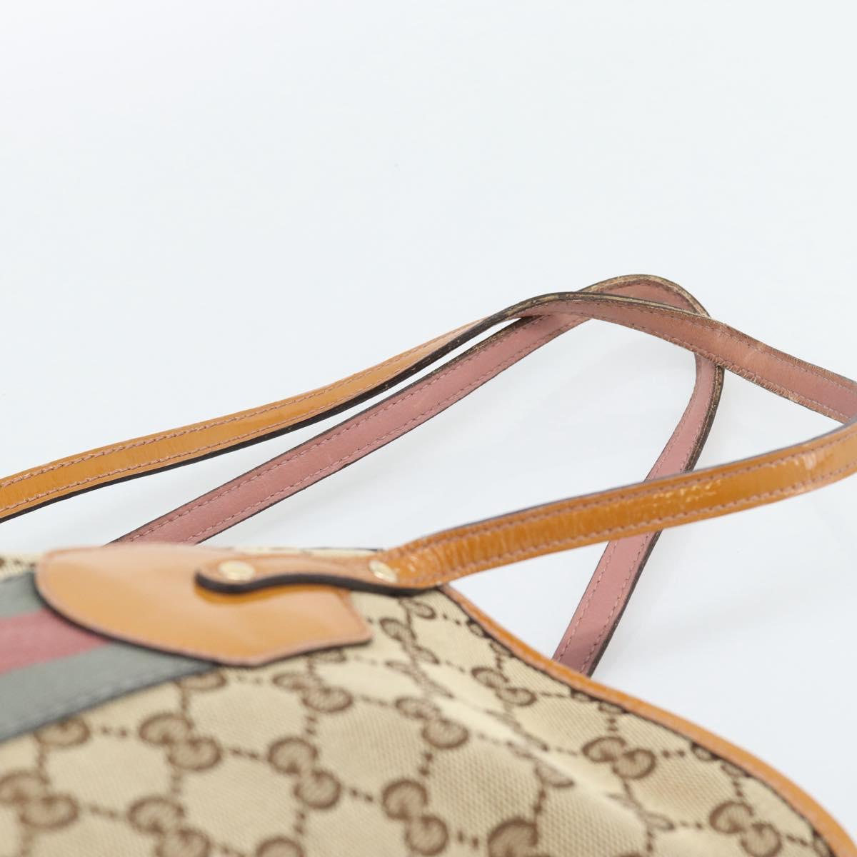 Gucci Brown Monogram Striped Tote