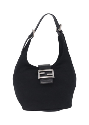 Fendi Black Rounded Baguette