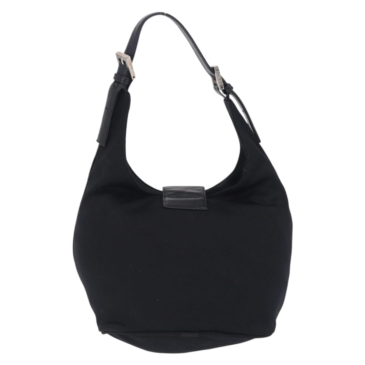 Fendi Black Rounded Baguette