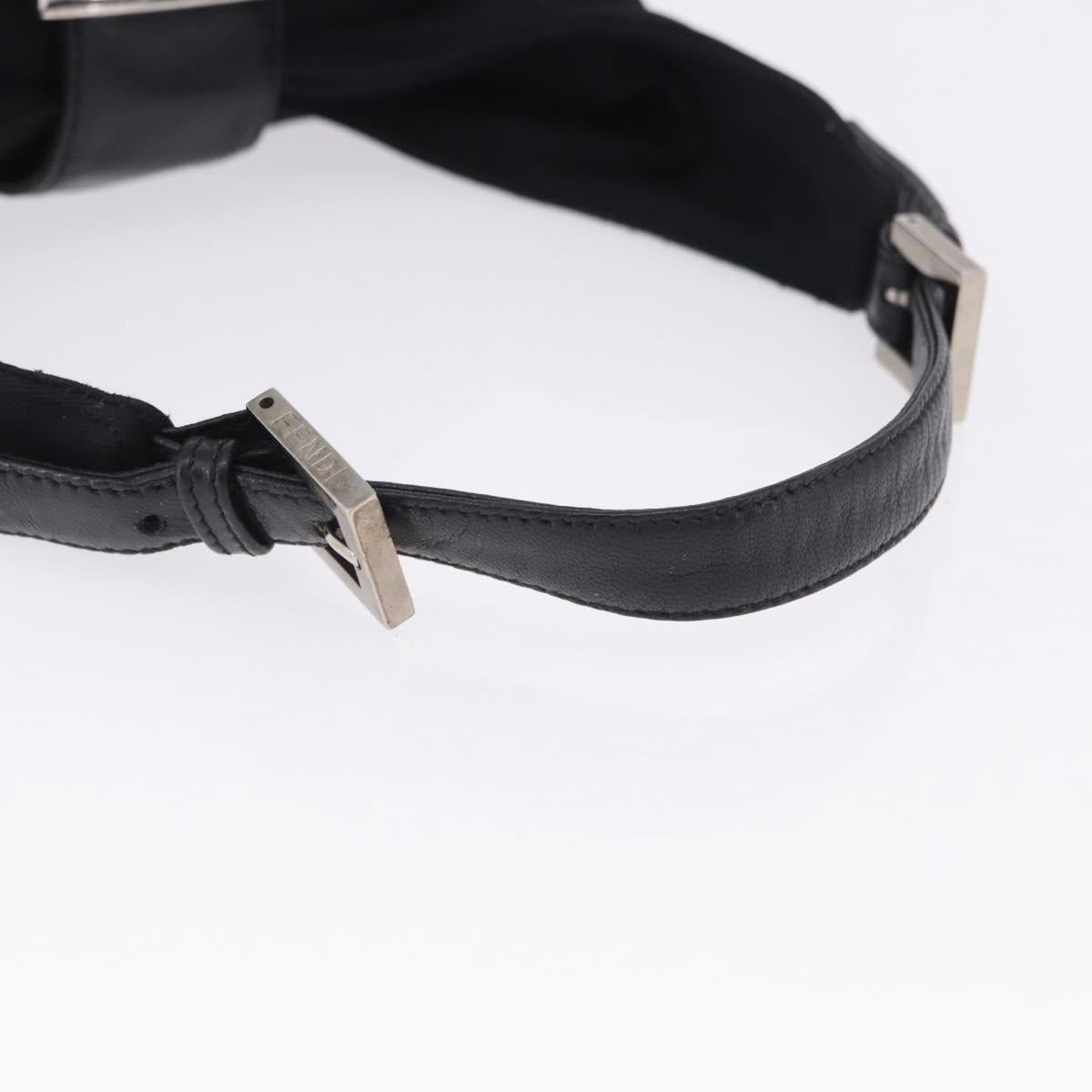 Fendi Black Rounded Baguette