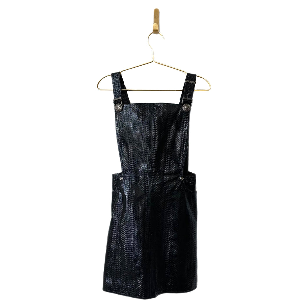 Versace Leather Overall Dress