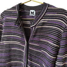 Load image into Gallery viewer, Missoni Purple Striped Metallic Cardigan
