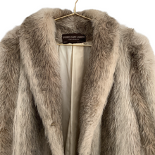Load image into Gallery viewer, Cream and Brown Faux Fur Coat
