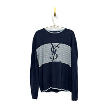Load image into Gallery viewer, YSL Navy Monogram Sweater
