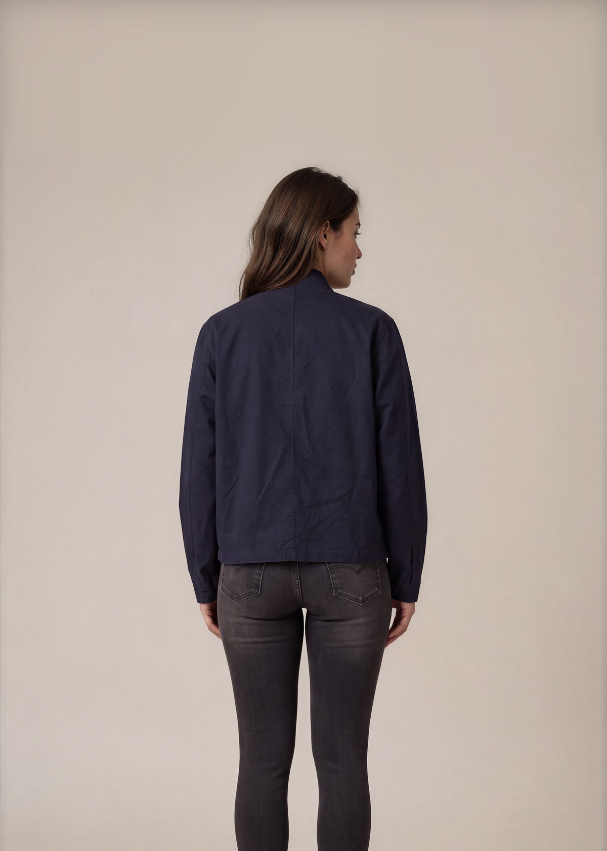 YSL Navy Bomber Jacket back
