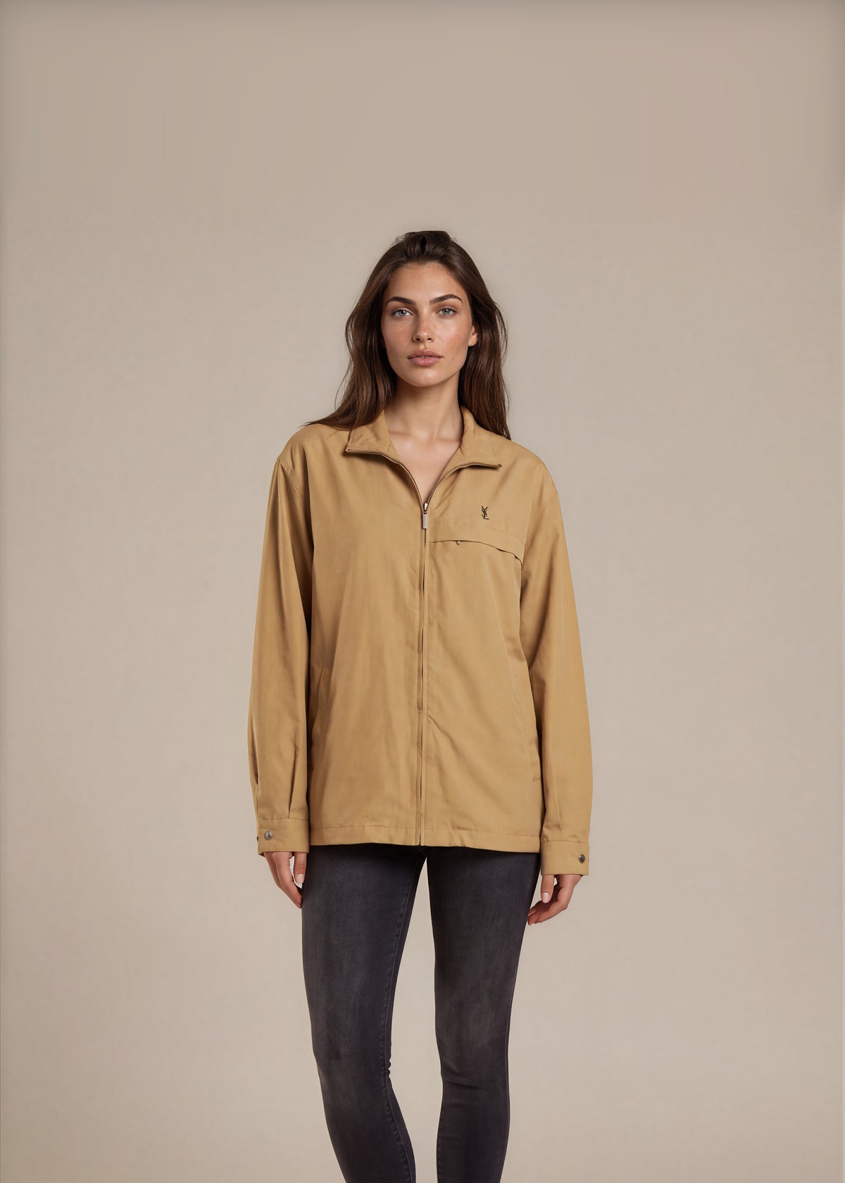 YSL Mustard Bomber Jacket front