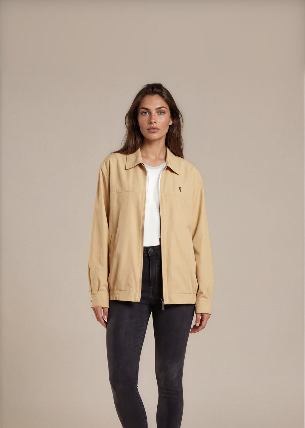 YSL Butter Yellow Harrington Jacket front