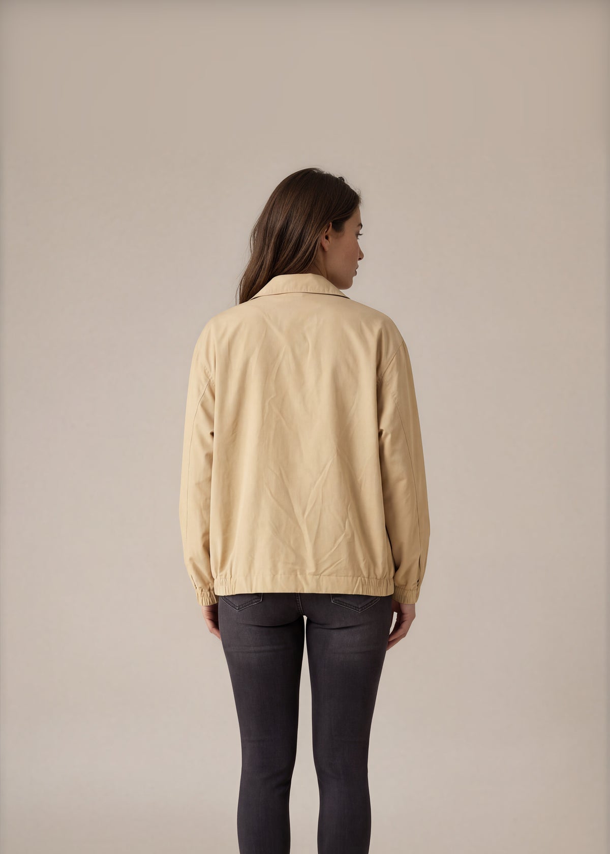 YSL Butter Yellow Harrington Jacket back