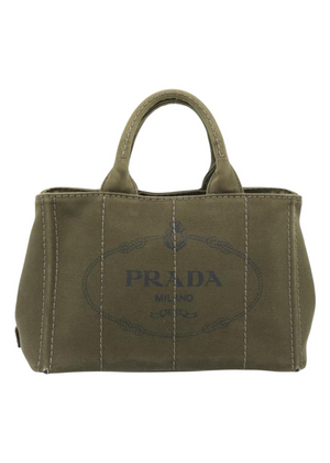 Prada Green Canapa Tote
