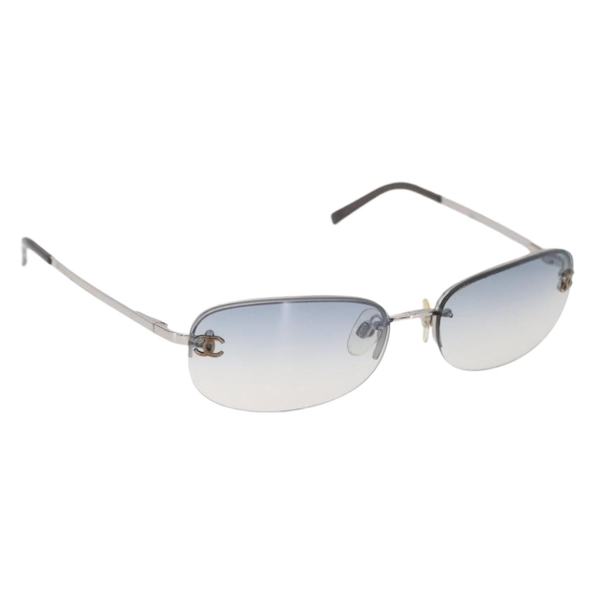 Chanel Blue Tinted Rimless Sunglasses