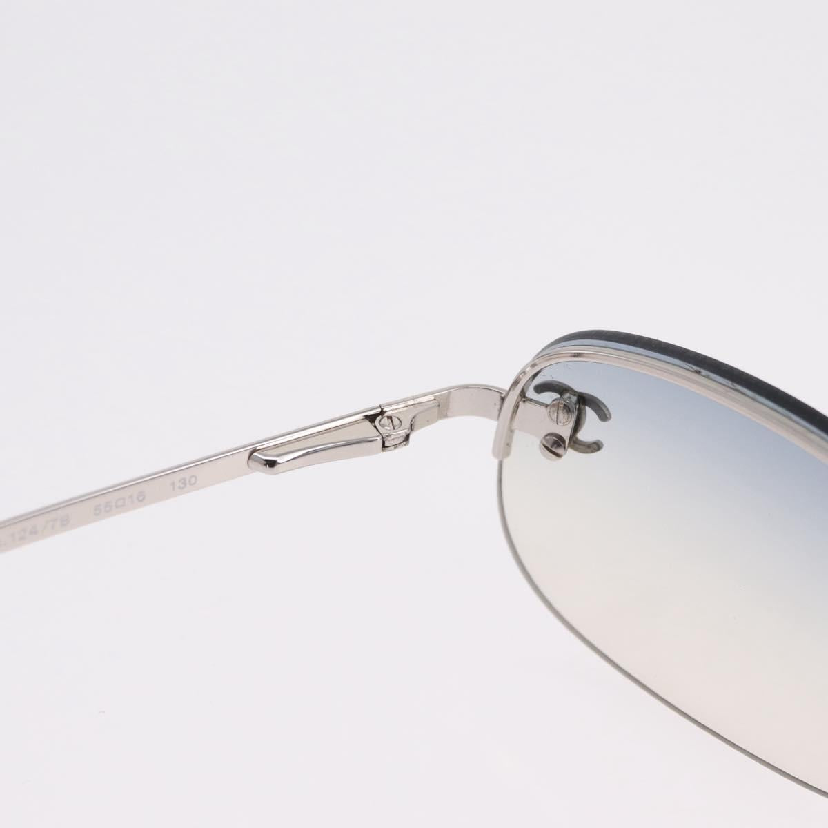 Chanel Blue Tinted Rimless Sunglasses