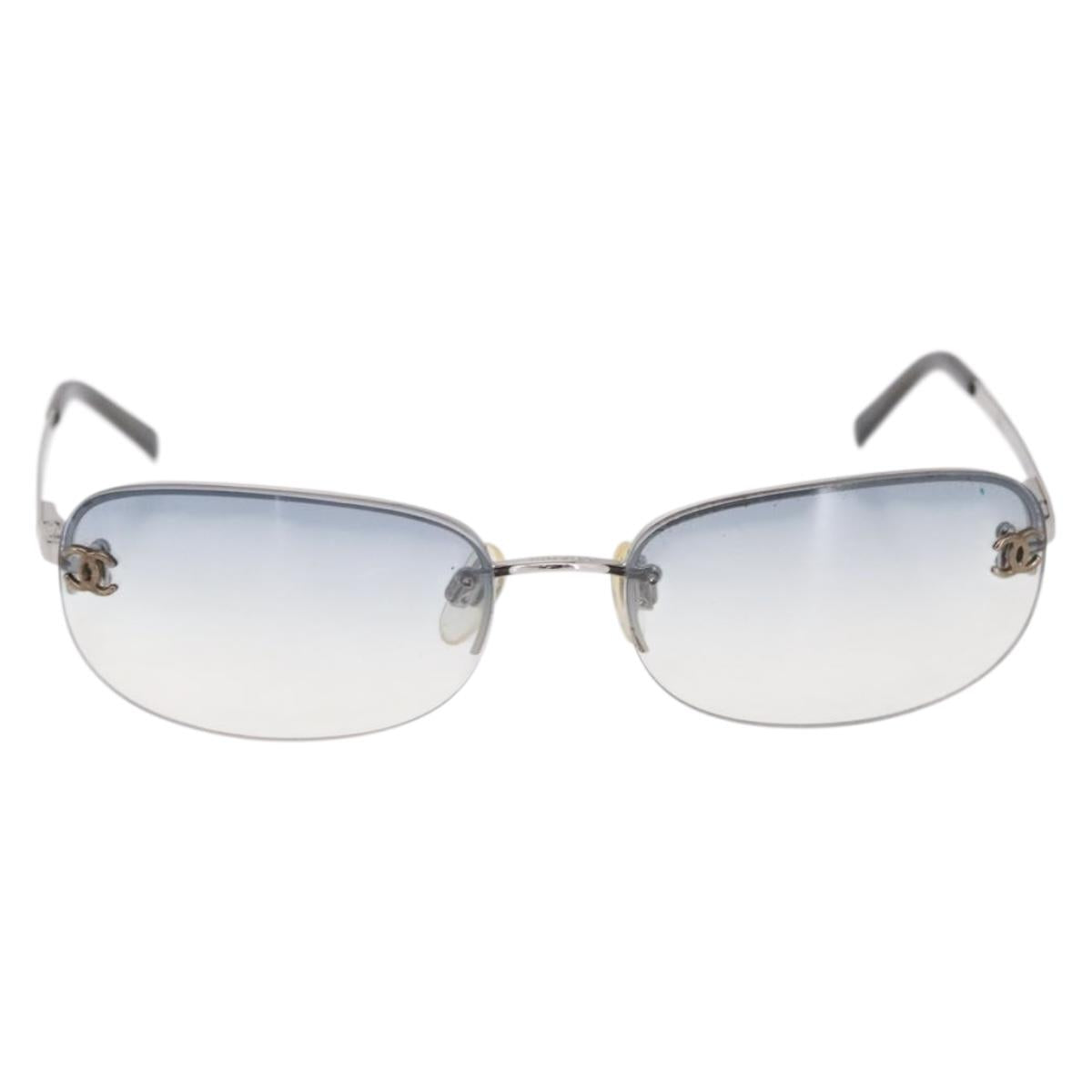 Chanel Blue Tinted Rimless Sunglasses