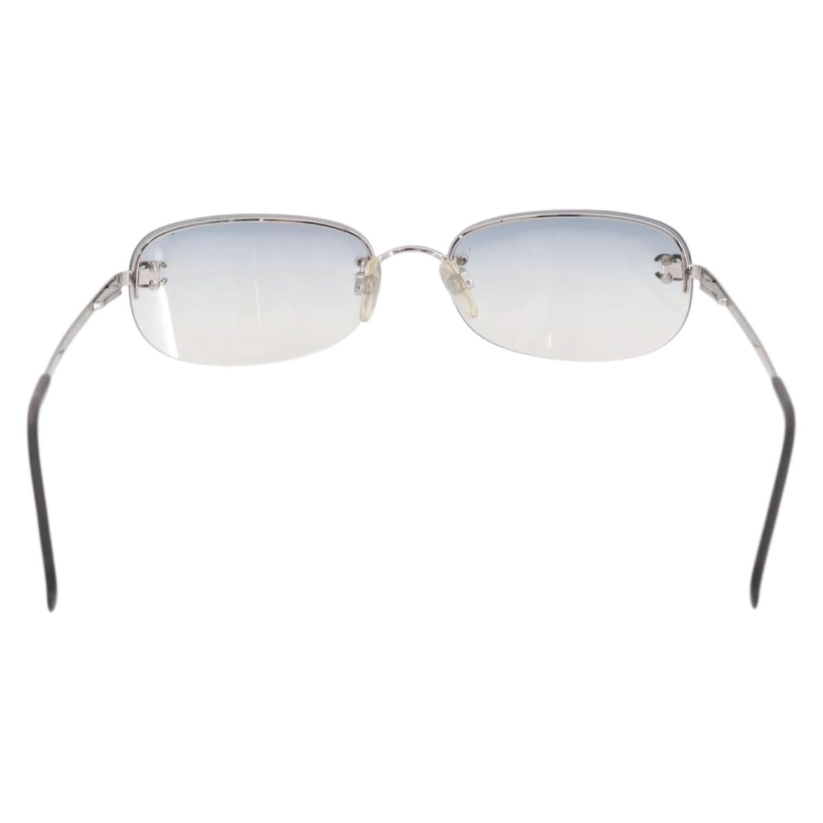 Chanel Blue Tinted Rimless Sunglasses