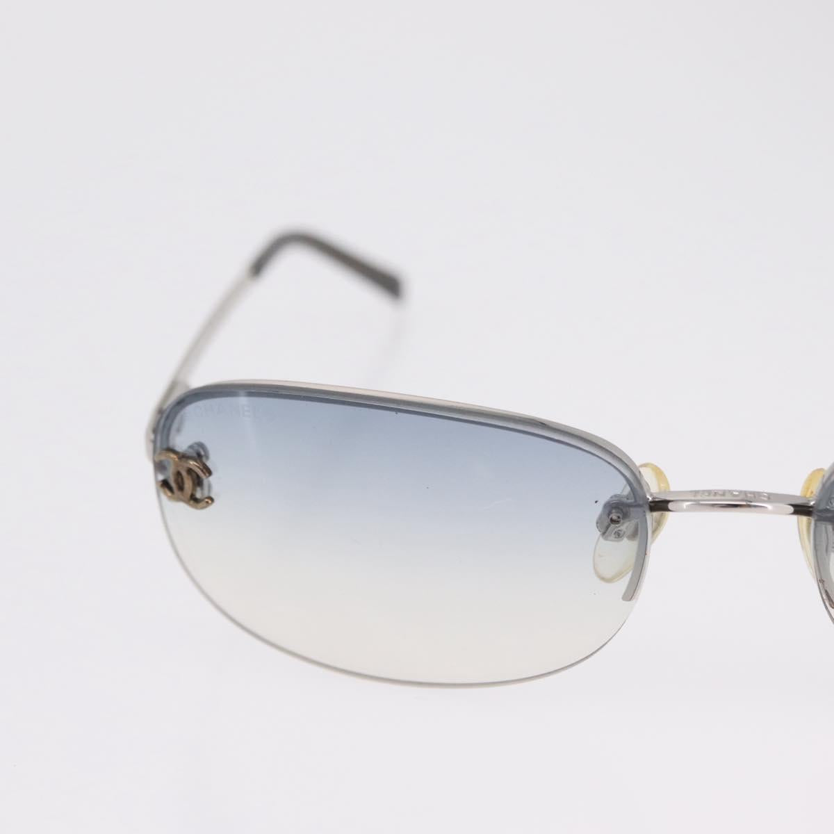 Chanel Blue Tinted Rimless Sunglasses