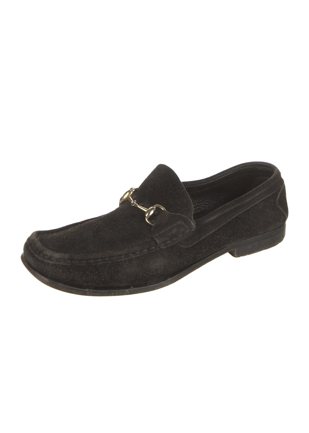 Gucci Brown Suede Horsebit Loafers
