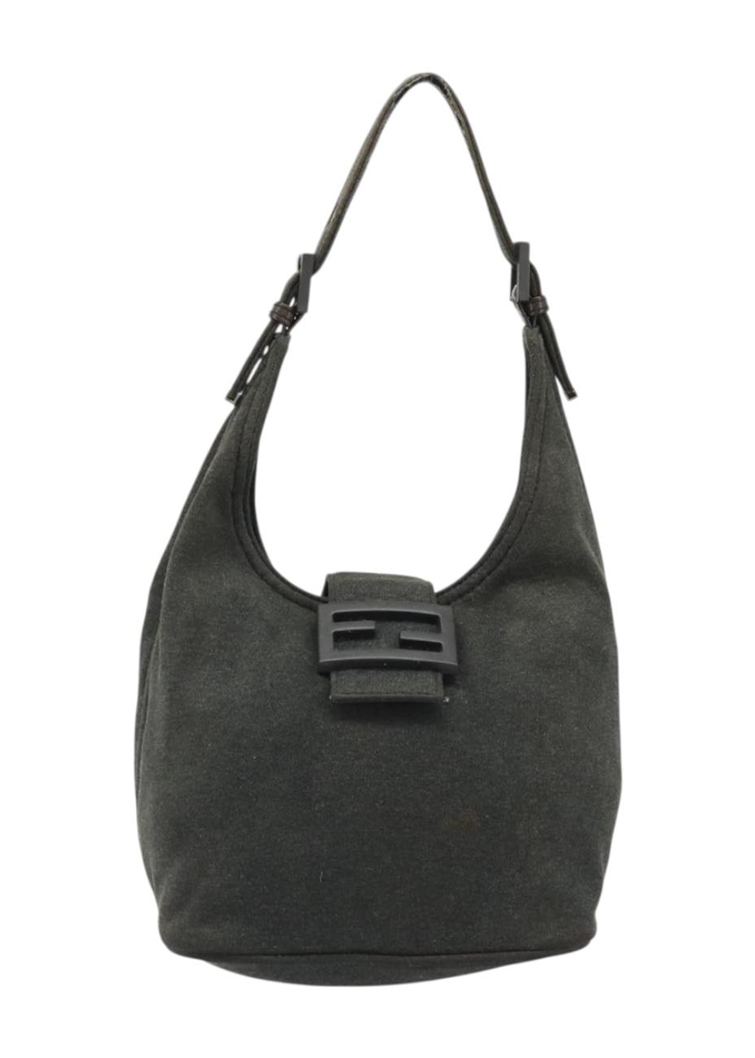 Fendi Grey Rounded Baguette